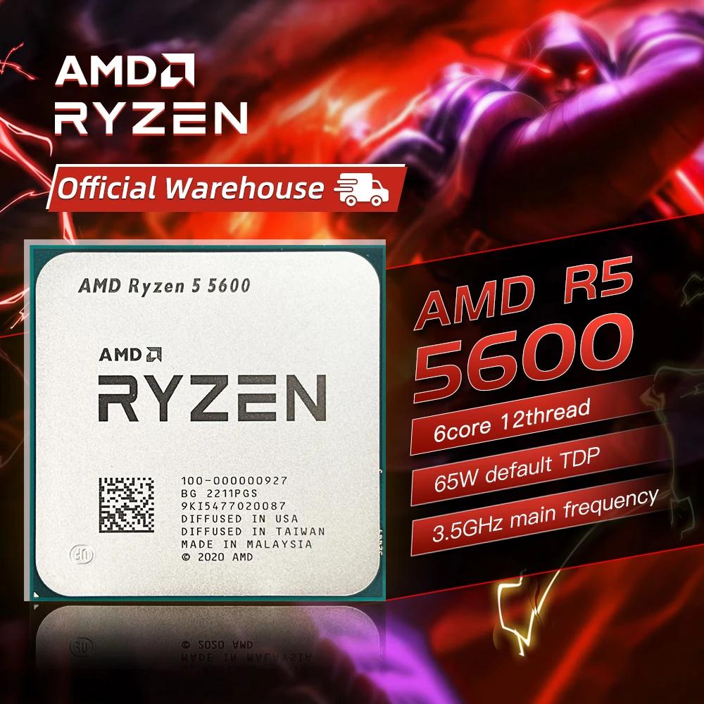 AMD Ryzen 5 5600 CPU Novo R5 5600  μ , AM4 6 ھ 65W DDR4 ũž,  ǳ  ο CPU μ